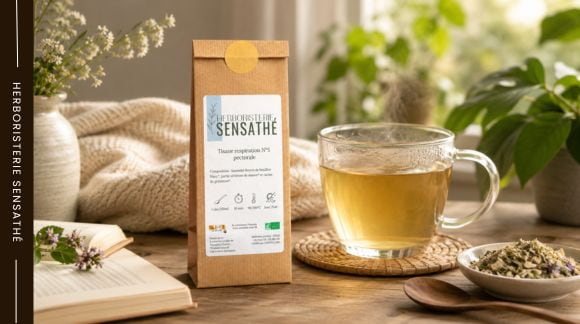 Expectorant naturel – tisane pectorale aux plantes pour accompagner le confort respiratoire  -  Herboristerie Sensathé